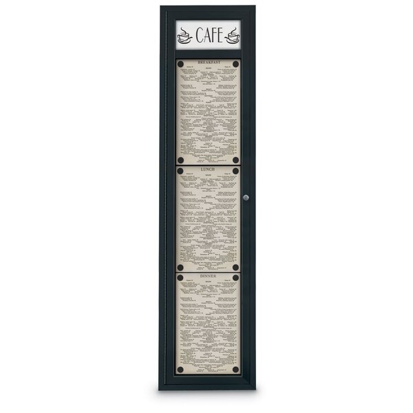 Sliding Door Indoor Enclosed Corkboard, 7